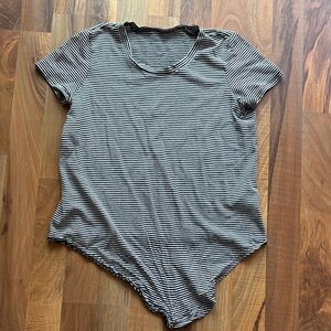 Madewell Black & White Striped Short-Sleeve top